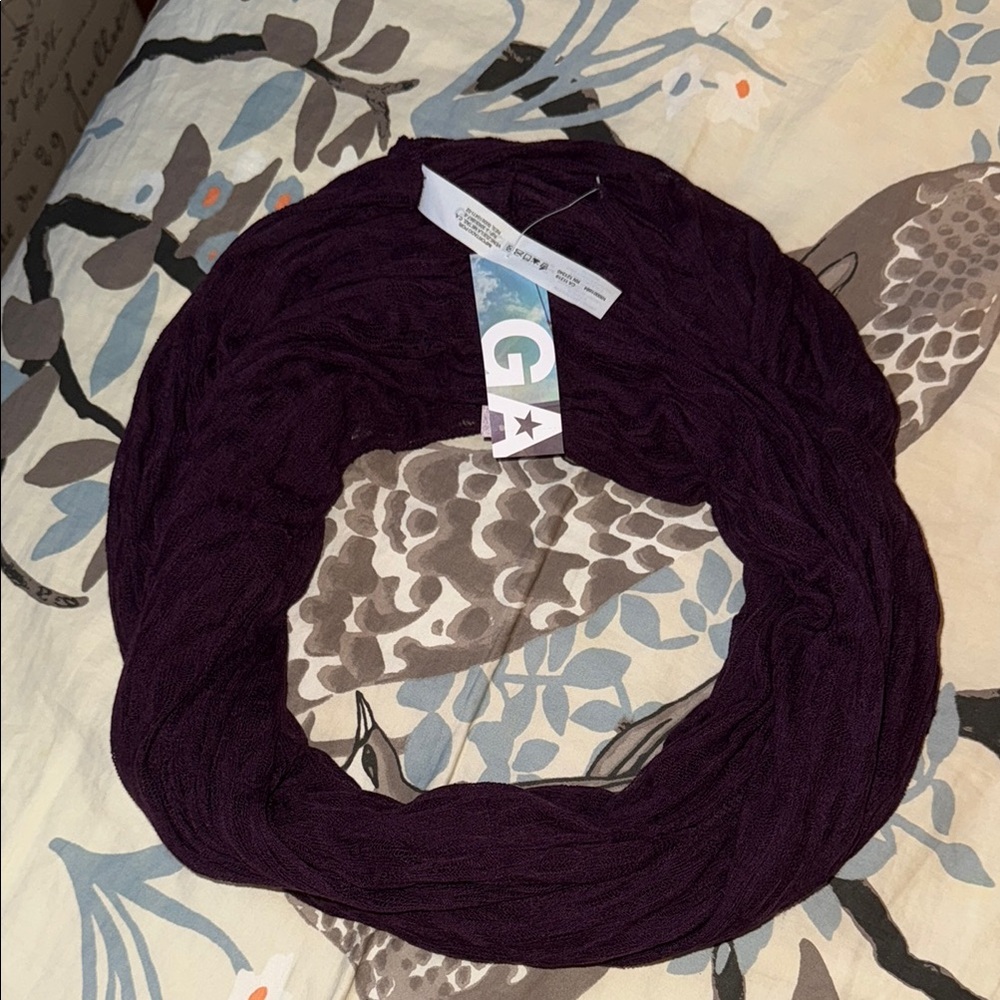 Garage Purple Cable Knit Infinity Scarf